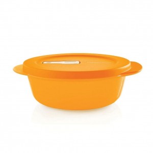 Tupperware Crystalwave Plus 2-cup/560 Ml Round Papaya Lunch and Snacks | 82436-PDMY