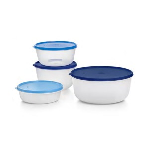 Tupperware Modular Bowl Medium 3-pc. Set With Free Modular Bowl Large Ice Cube Refrigerator Storage | 69350-JYME