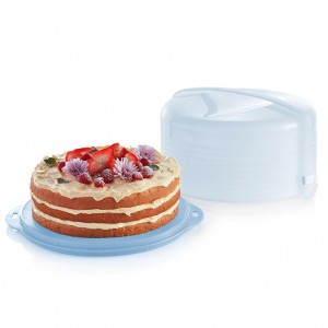 Tupperware Round Cake Taker White Baking | 02675-JREU