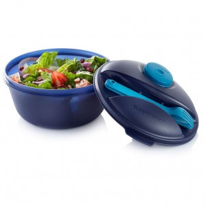 Tupperware Salad On The Go Set Peacock Lunch and Snacks | 37208-HAYJ