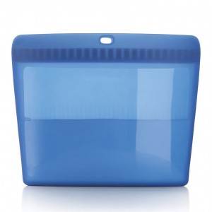 Tupperware Ultimate Silicone Stand-up Bag Large Blue Microwave Cooking | 57426-TPLQ