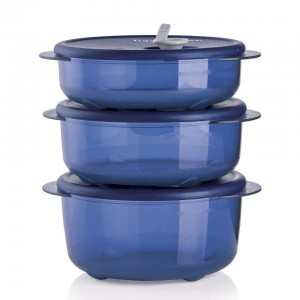 Tupperware Vent 'N Serve 3-pc. Small Round Set Nocturnal Sea Freezer Storage | 31428-EUVL