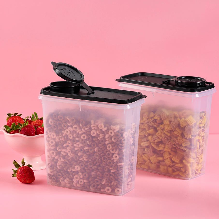 Tupperware Cereal Storers Black Dry Storage | 19432-NIAT