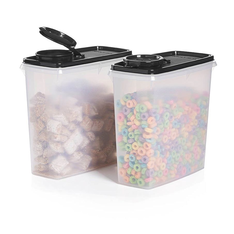 Tupperware Cereal Storers Black Dry Storage | 19432-NIAT