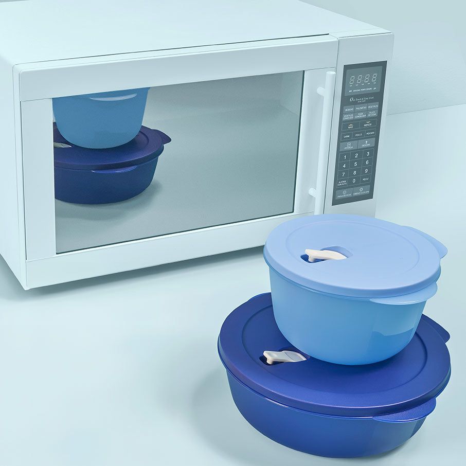 Tupperware Crystalwave 2-pc. Set Blue Microwave Reheatable | 43928-JYXC