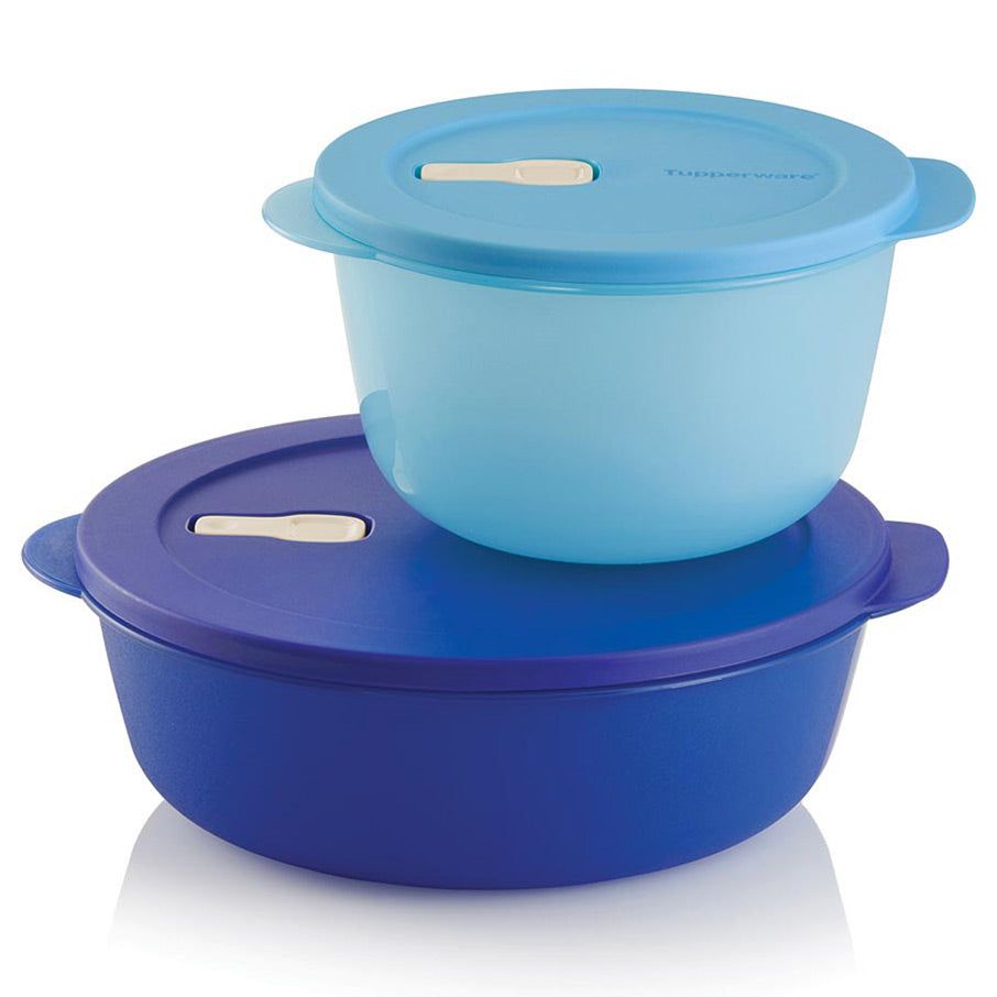 Tupperware Crystalwave 2-pc. Set Blue Microwave Reheatable | 43928-JYXC