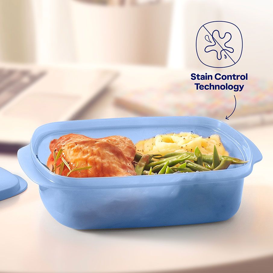 Tupperware Crystalwave Plus 4-cup/1 L Rectangular Cobalt Lunch and Snacks | 61785-CRBT