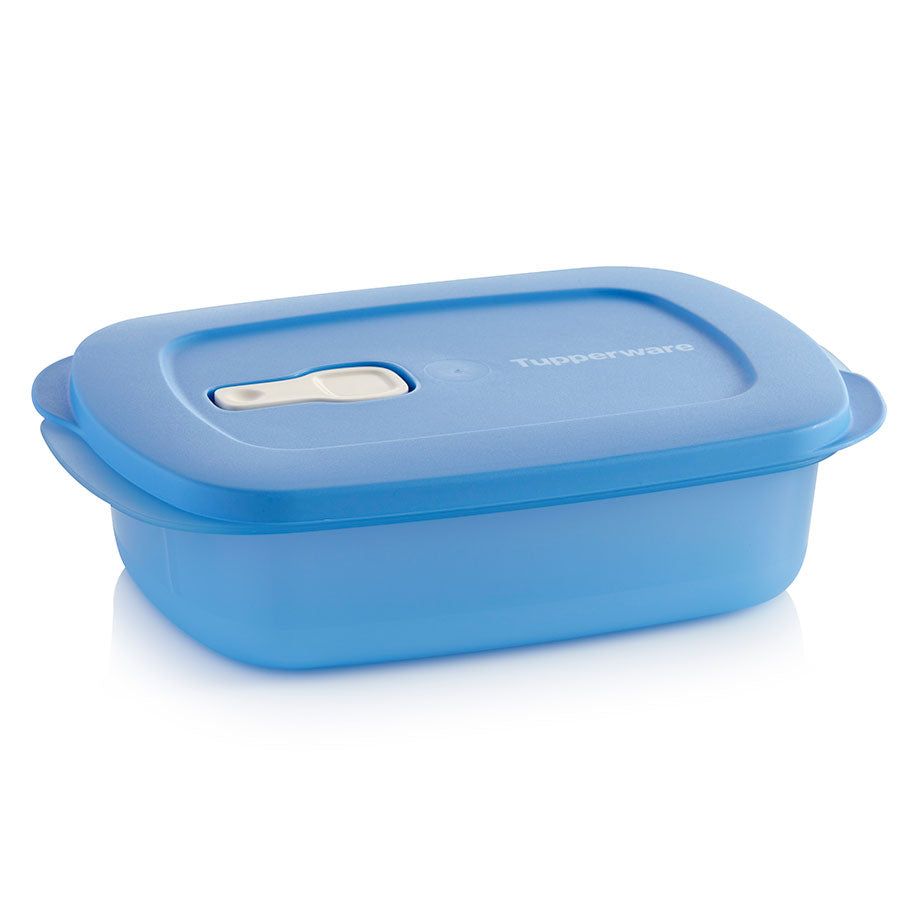 Tupperware Crystalwave Plus 4-cup/1 L Rectangular Cobalt Microwave Reheatable | 05746-HKTS