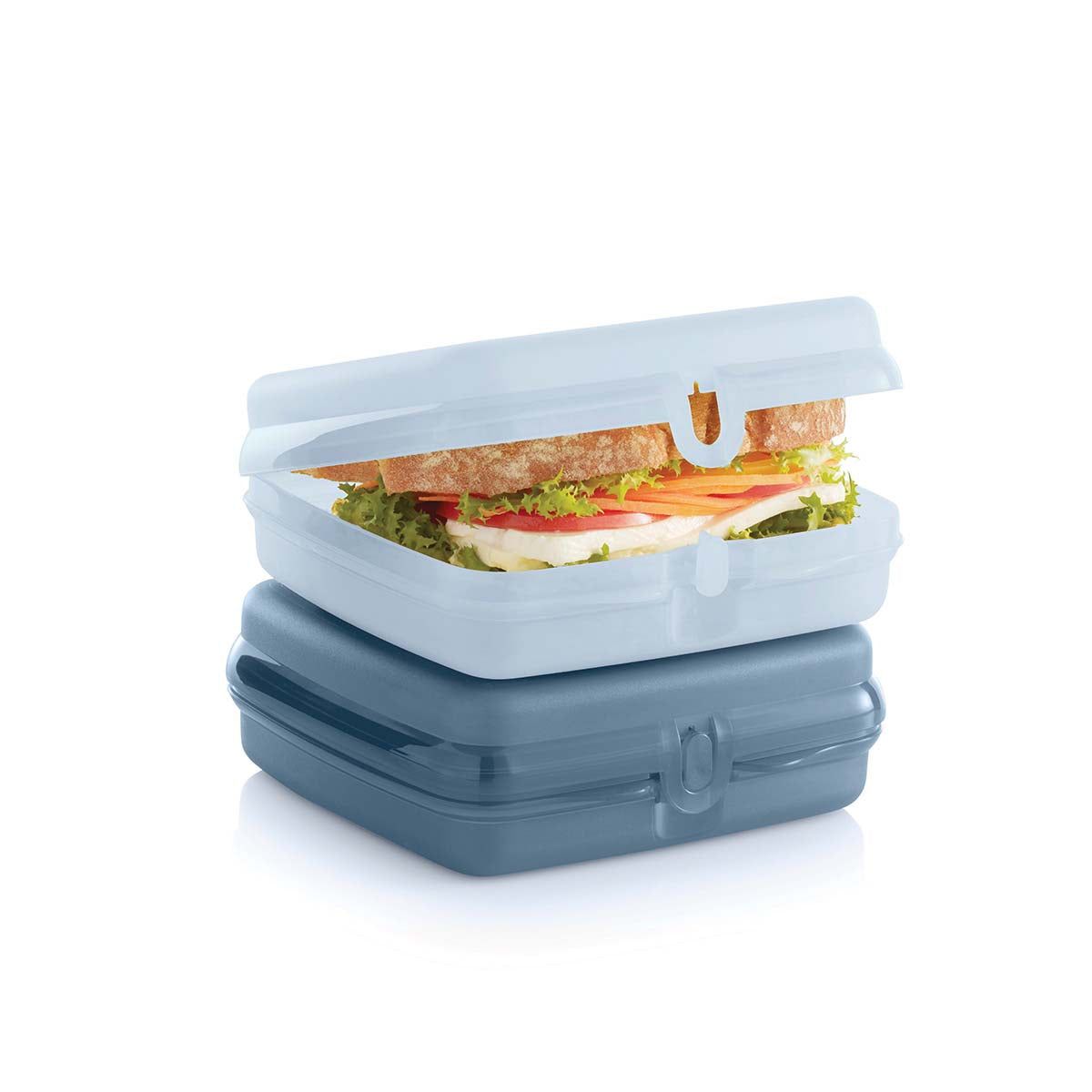 Tupperware Eco+ Sandwich Keepers White / Blue Lunch and Snacks | 83679-TYQB