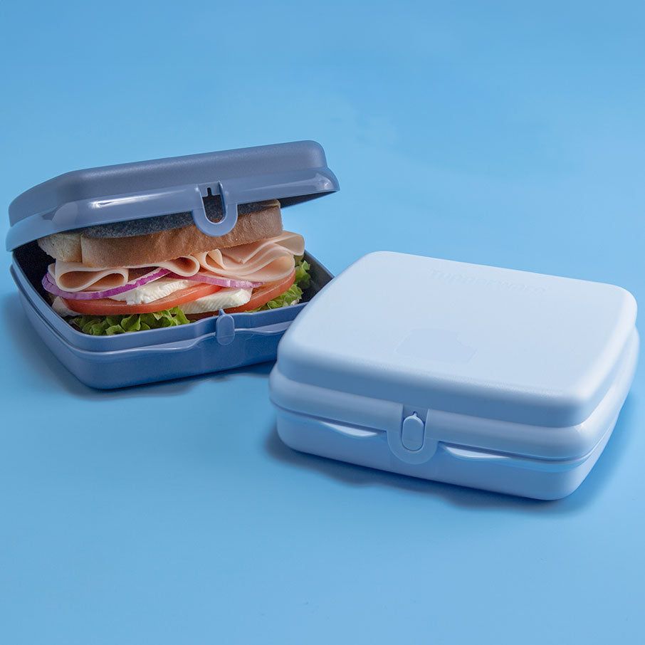 Tupperware Eco+ Sandwich Keepers White / Blue Lunch and Snacks | 83679-TYQB