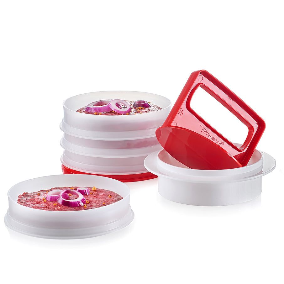 Tupperware Hamburger Press & Keepers Set Freezer Storage | 41276-XNWG