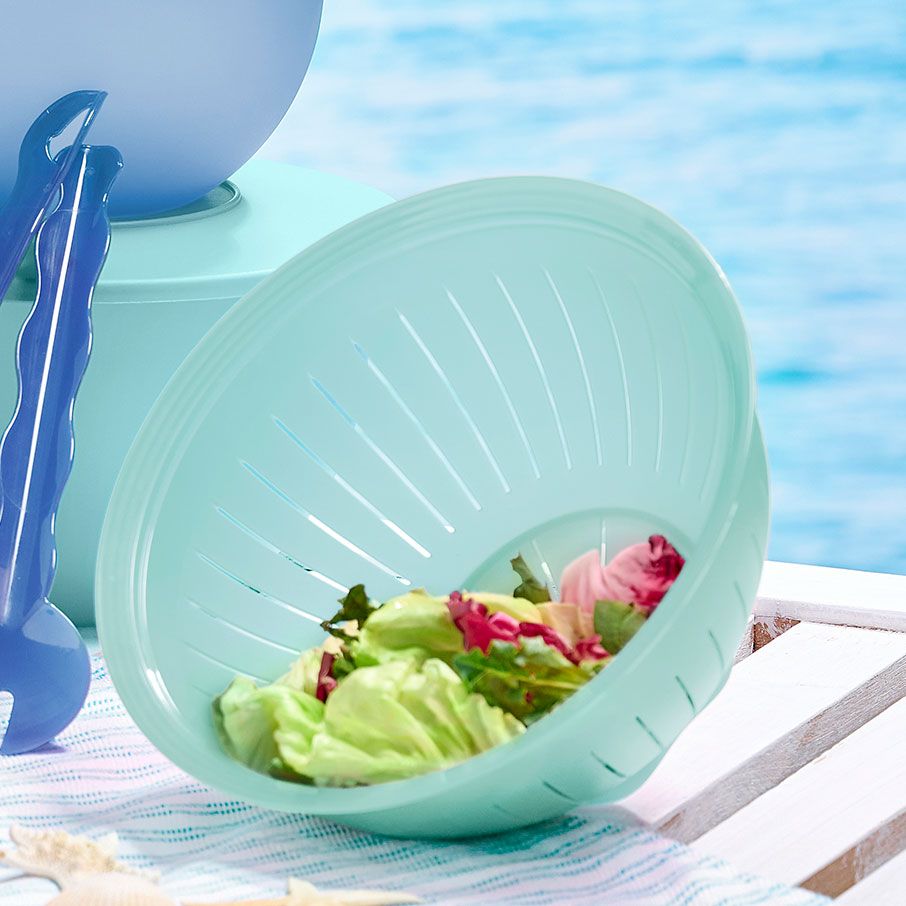 Tupperware Impressions Colander Turquoise Kitchen Tools | 21974-OFAL