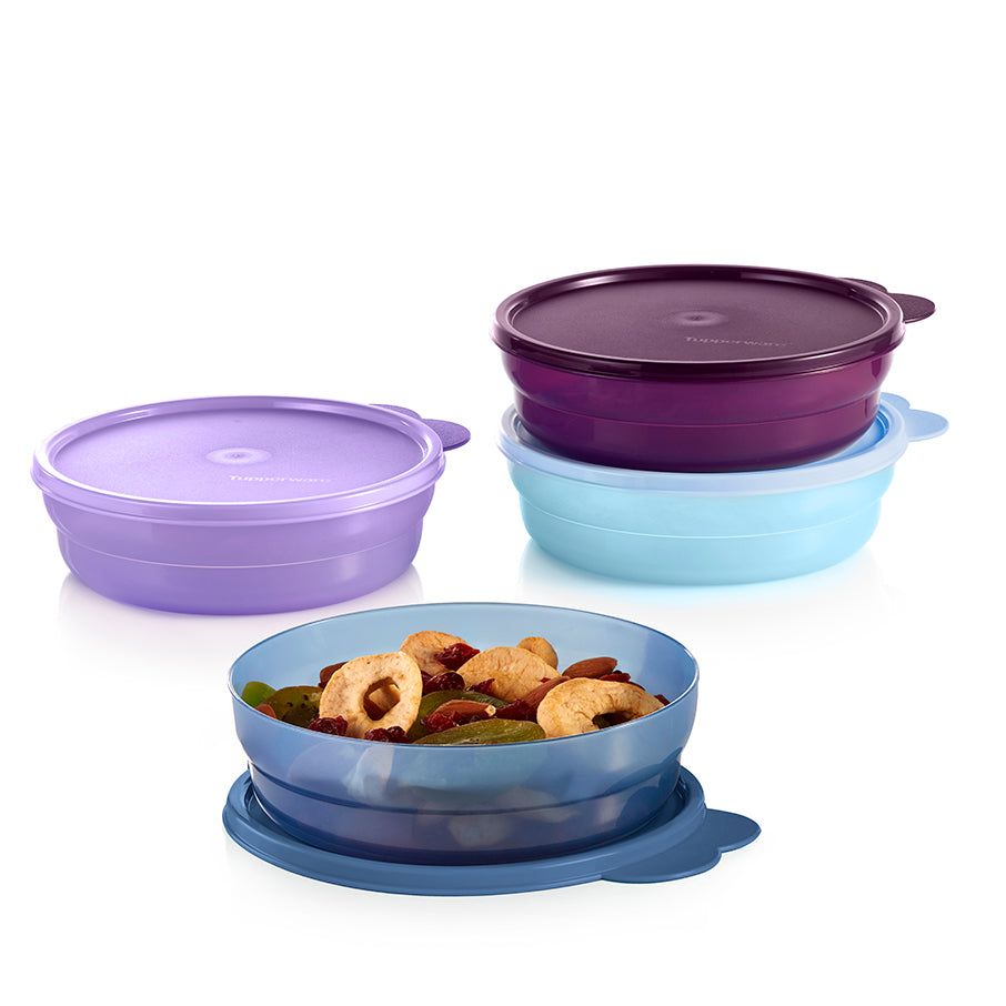 Tupperware Microwave Reheatable Cereal Bowls White Plates and Bowls | 06819-EFVG