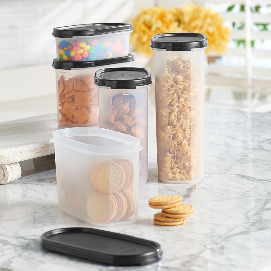 Tupperware Modular Mates Oval 2 Black Dry Storage | 53246-DJGX