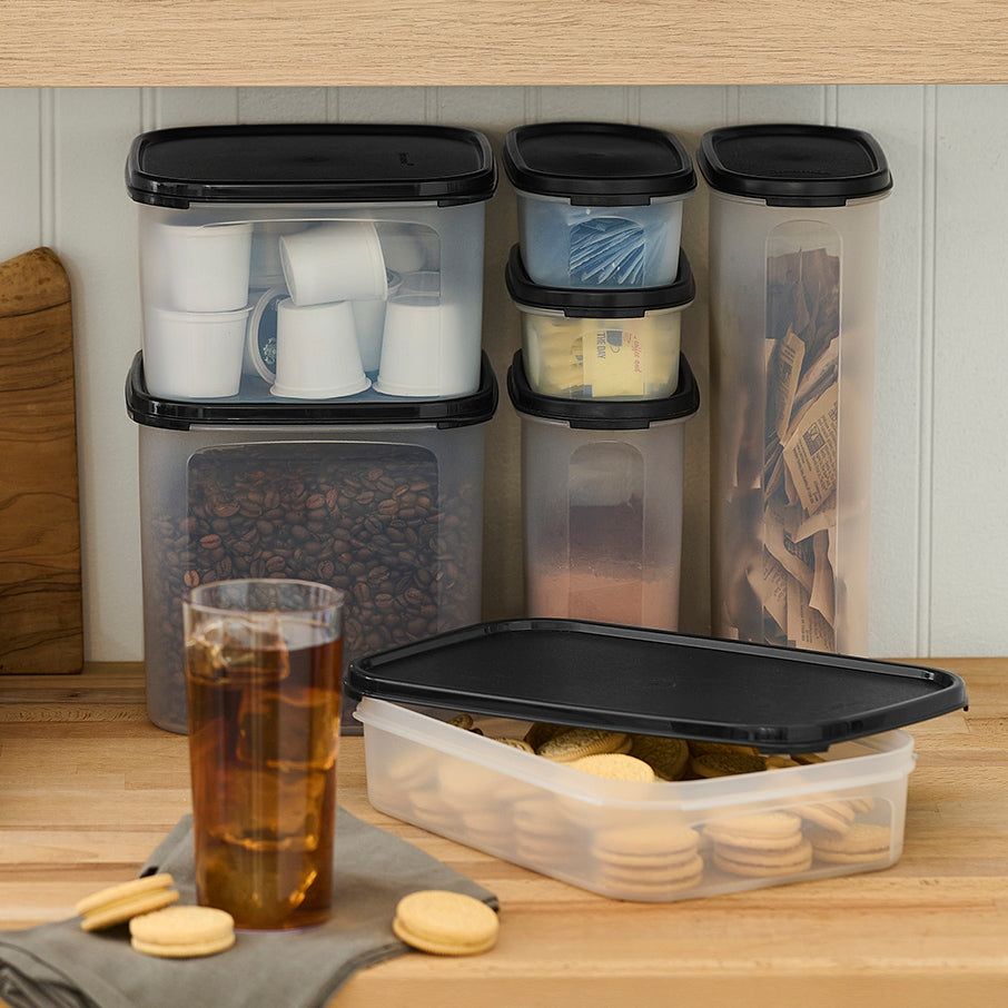 Tupperware Modular Mates Rectangular 1 Black Dry Storage | 28573-NSZP