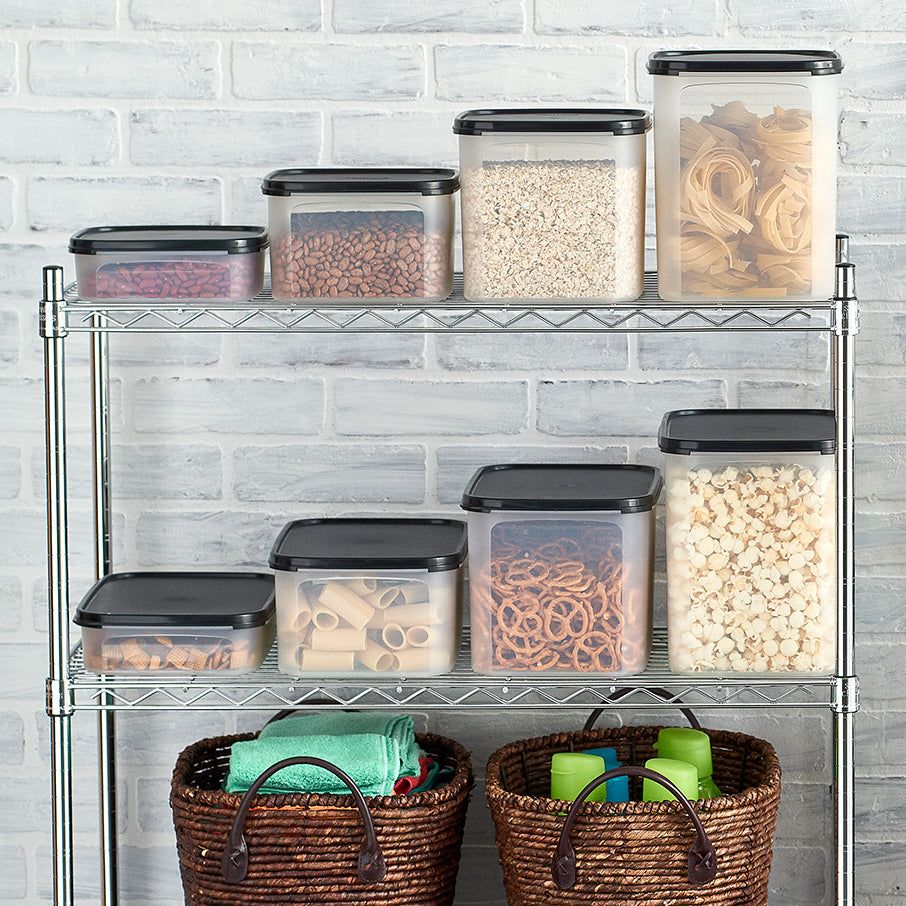 Tupperware Modular Mates Rectangular 3 Black Dry Storage | 89206-DLTP