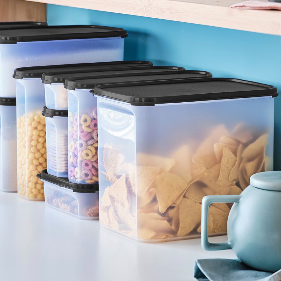 Tupperware Modular Mates Rectangular 4 Black Dry Storage | 24308-YLVS