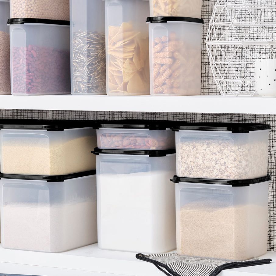 Tupperware Modular Mates Square 1 Black Dry Storage | 24981-IMVK