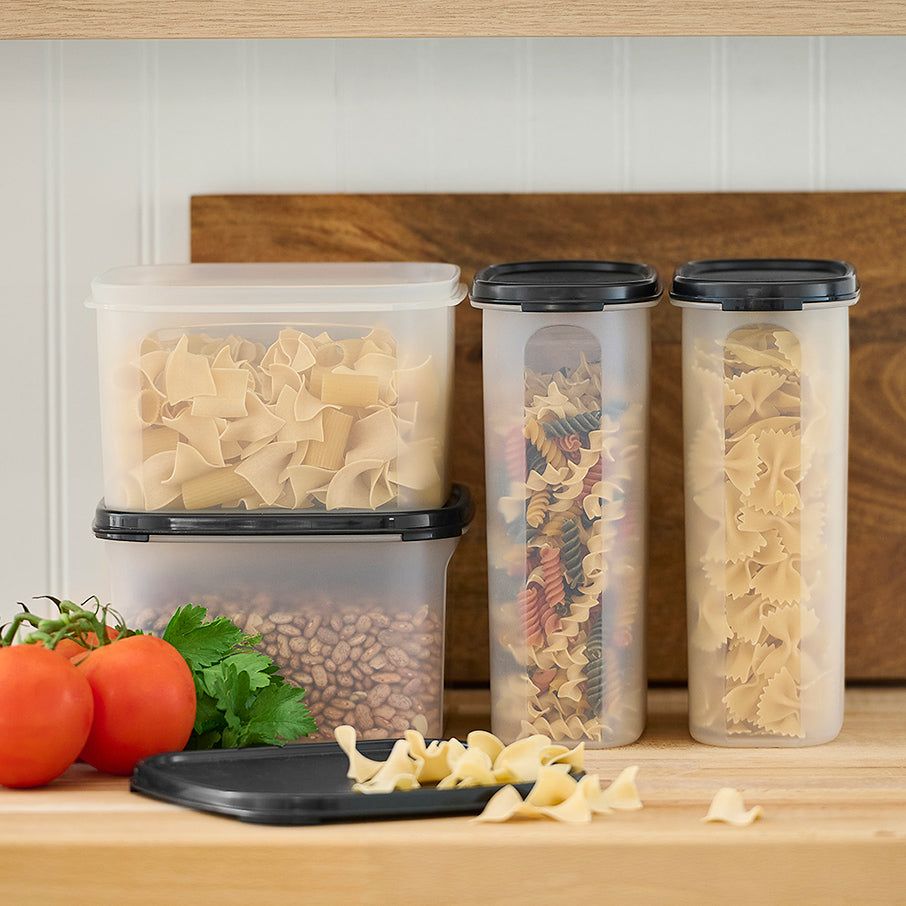 Tupperware Modular Mates Square 2 Black Dry Storage | 13029-ZTCB