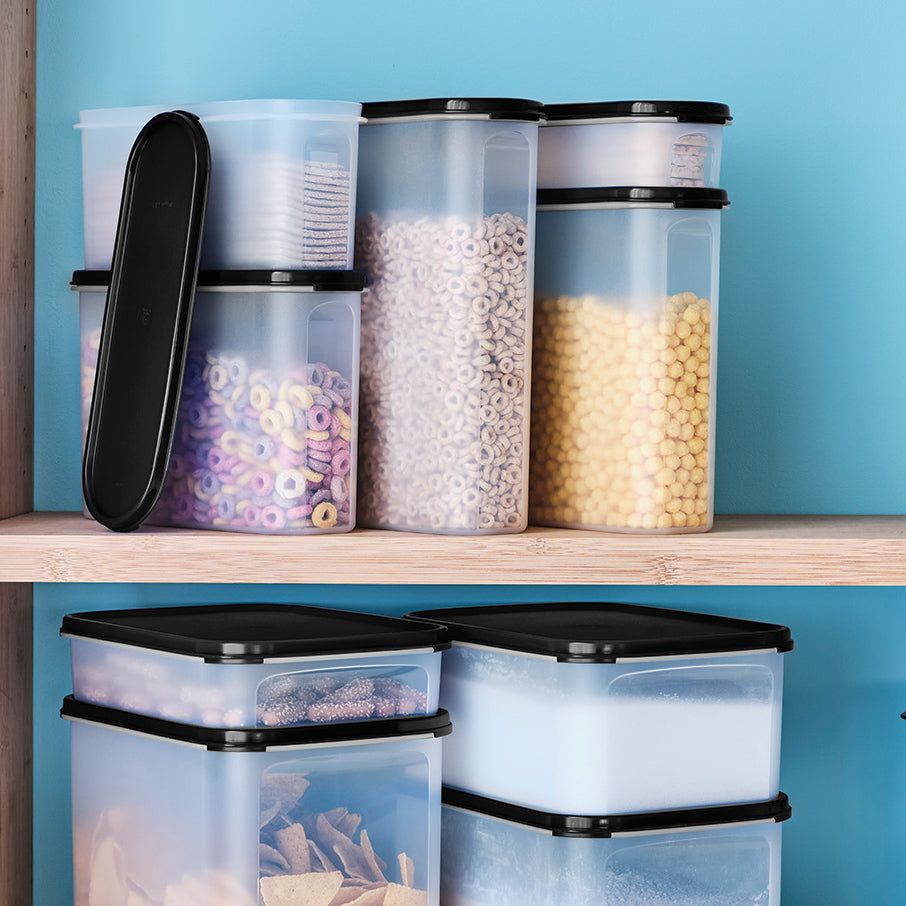 Tupperware Modular Mates Super Oval 5 Black Dry Storage | 46780-WZNT