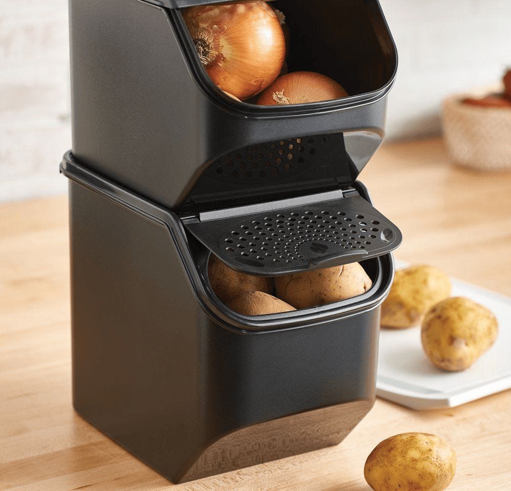 Tupperware Potato Smart Container Black Dry Storage | 96128-XJGF