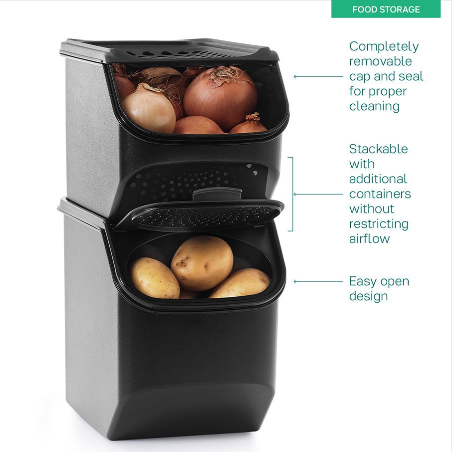 Tupperware Potato Smart Container Black Dry Storage | 96128-XJGF