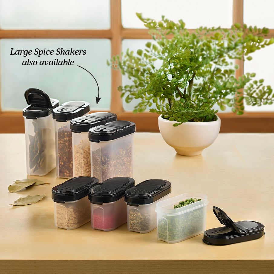 Tupperware Small Spice Shakers Black Dry Storage | 81397-XPJT