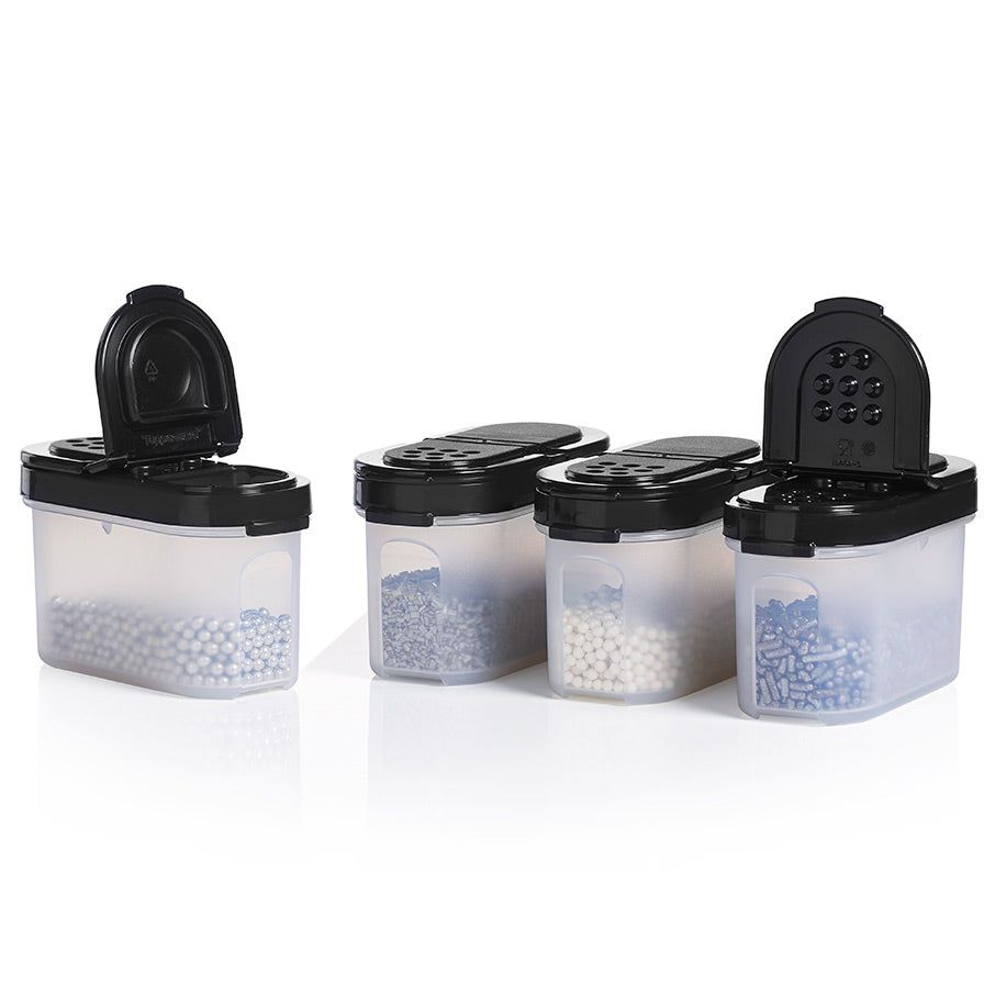 Tupperware Small Spice Shakers Black Dry Storage | 81397-XPJT