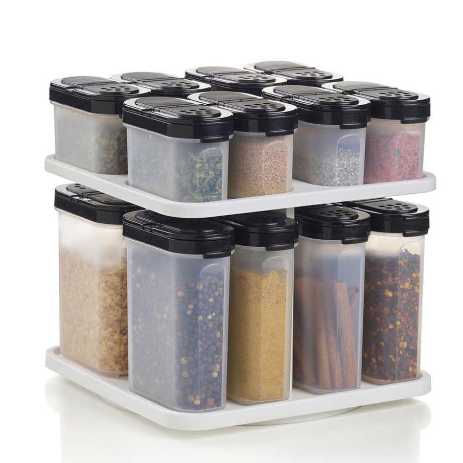 Tupperware Spice Shaker Set With Carousel Dry Storage | 89470-ABOE