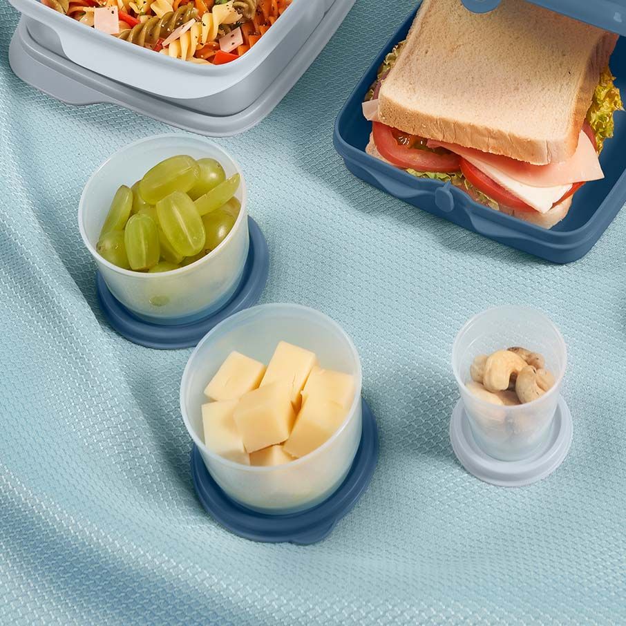 Tupperware Super Snack 10-pc. Set White / Blue / Light Lunch and Snacks | 89425-KDOS