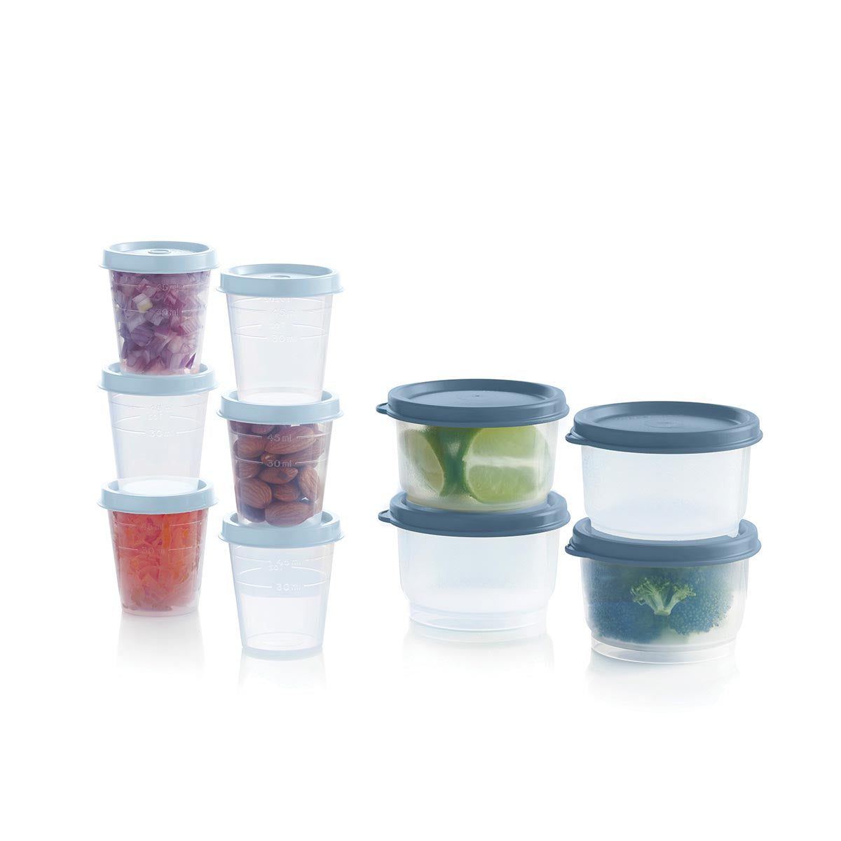 Tupperware Super Snack 10-pc. Set White / Blue / Light Lunch and Snacks | 89425-KDOS