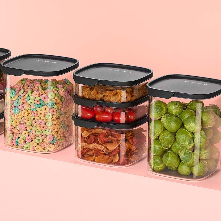 Tupperware Ultra Clear Square 5-pc. Set Cosmos Dry Storage | 05694-OEQW