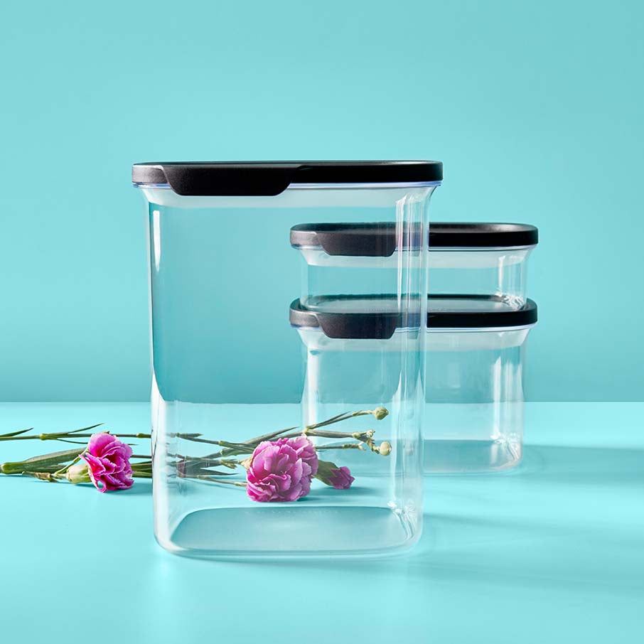 Tupperware Ultra Clear Square 5-pc. Set Cosmos Dry Storage | 05694-OEQW