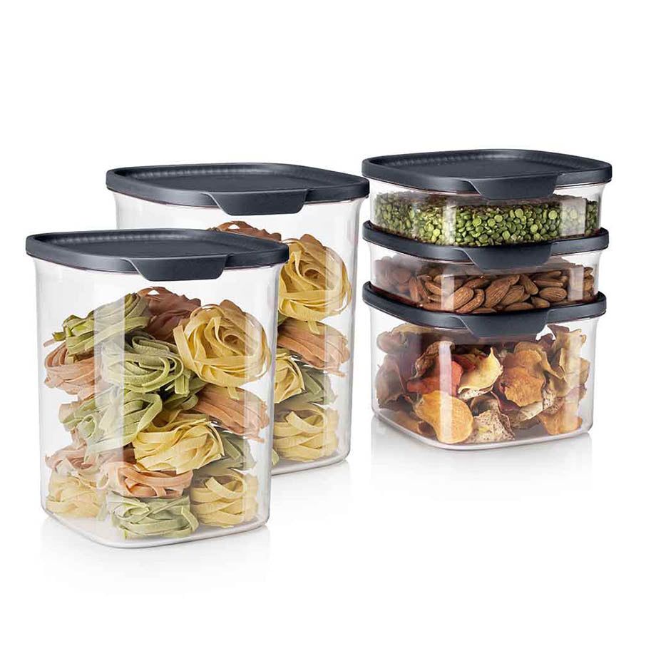 Tupperware Ultra Clear Square 5-pc. Set Cosmos Dry Storage | 05694-OEQW