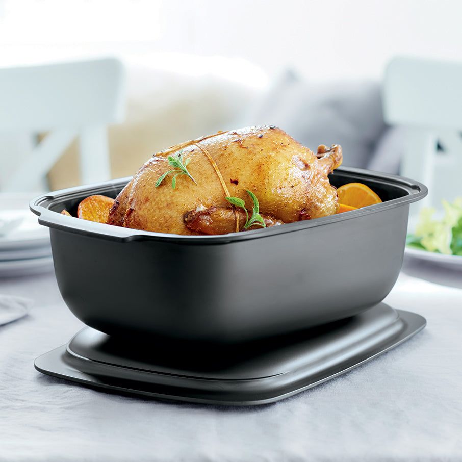 Tupperware Ultrapro 6-qt./5.7 L Roasting Pan With Cover Microwave Cooking | 43697-LDGU