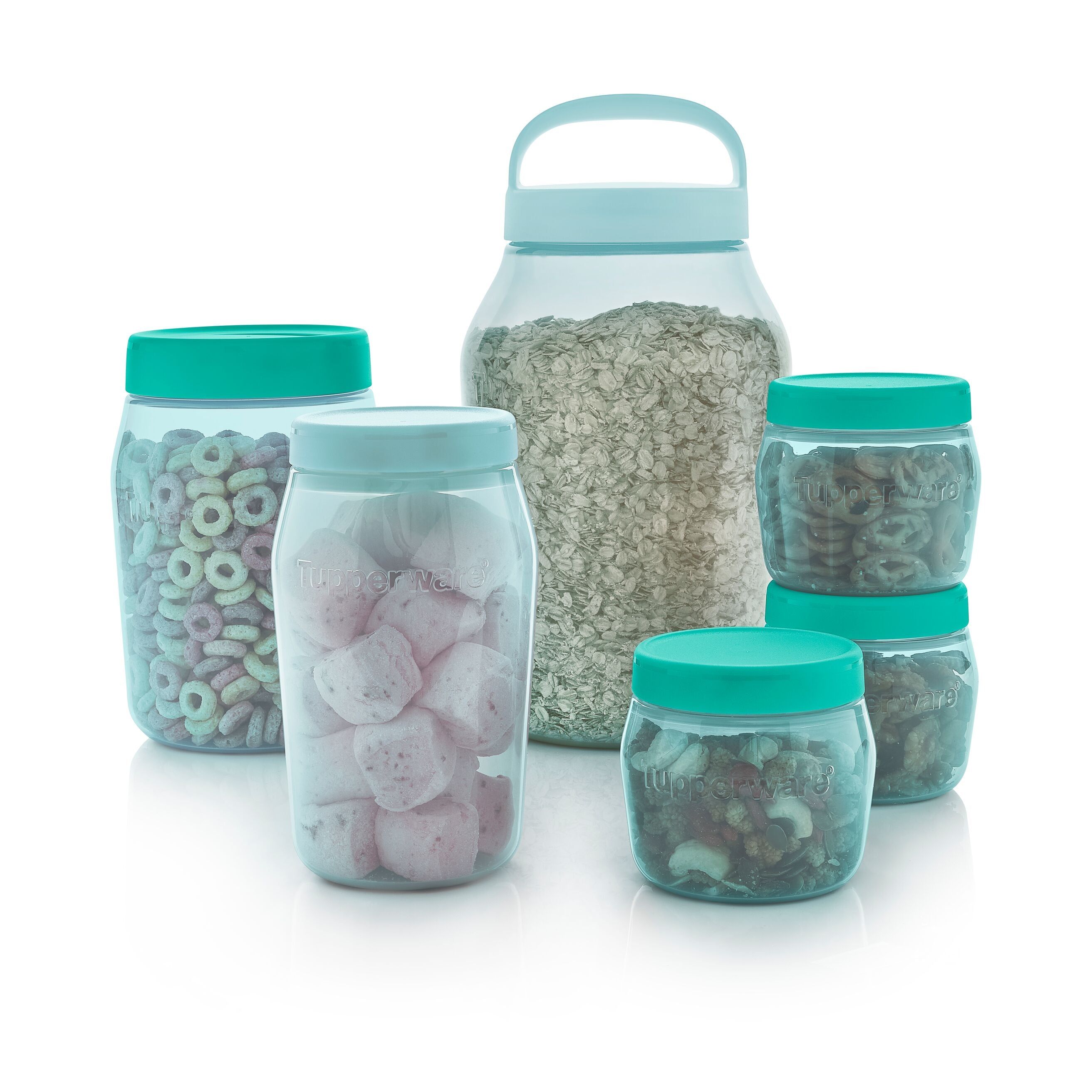 Tupperware Universal Jar 1.5-qt/1.5l With Simple Cover Turquoise Dry Storage | 34970-MDOX