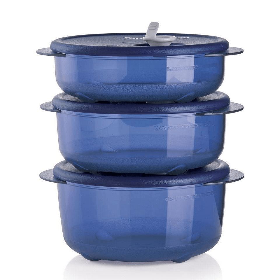 Tupperware Vent \'N Serve 3-pc. Small Round Set Nocturnal Sea Freezer Storage | 31428-EUVL