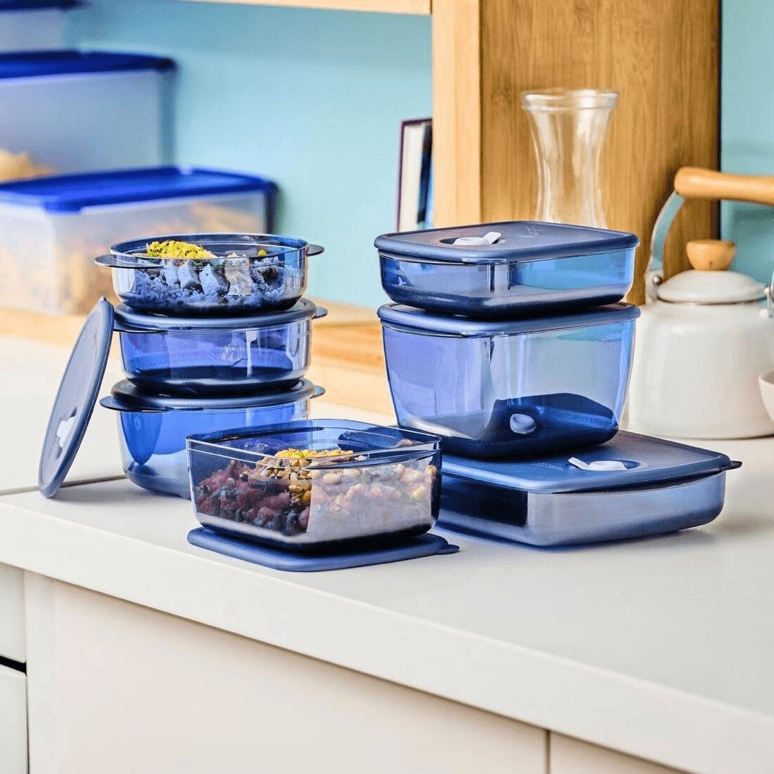 Tupperware Vent 'N Serve 7-pc. Set Lunch and Snacks | 30264-QRCM